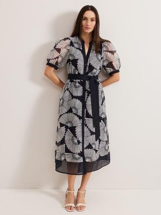 Phase Eight Skylar Midi Dress in Navy at Nordstrom, Size 12