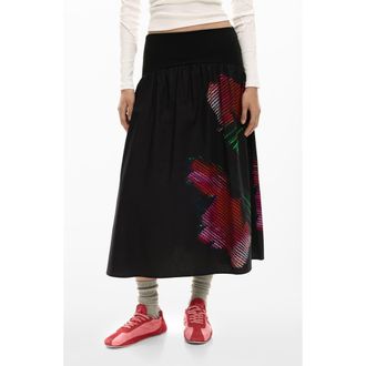 Desigual Evase Circle Skirt in Black at Nordstrom, Size X-Large