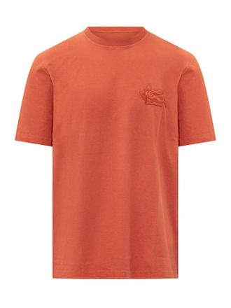 Etro Orange Crew Neck T-Shirt