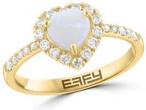 Effy Opal Heart & Diamond Halo Ring in White at Nordstrom Rack, Size 7
