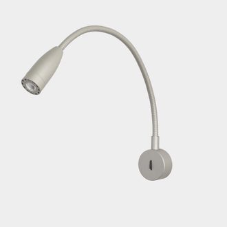Leds - C4 Leds C4 - Luz De Lectura Bed Round Led 3.5 Blanco C&aacute;lido - 3000k On-off Gris 115lm