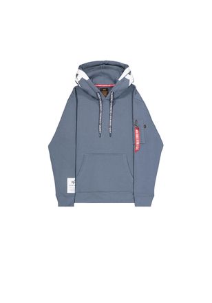 Alpha Industries Hoodie ALPHA INDUSTRIES Alpha Hoodie, Herren, Gr. 3XL, denim blau, Obermaterial: 80% Baumwolle, 20% Polyester, regular fit, Sweatshirts Hoodie