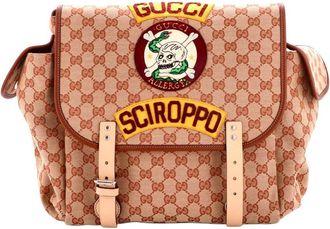 Gucci Childrens Flap Backpack Embroidered Gg (Authentic Pre-Loved)