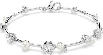 Swarovski Kristallen armband in zilveren stijl - Dames - Armbanden - Grijs - ONE Size - Accessoires