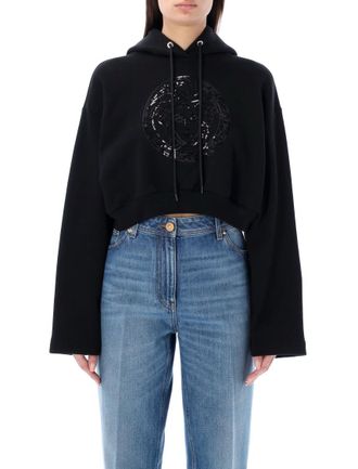 Versace Black HOODIE MEDUSA