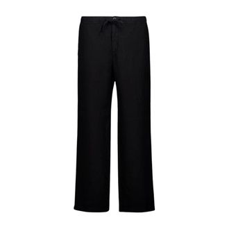 120% Lino Broeken, Heren, Zwart, 3Xl, Linnen, Linnen Broek met Trekkoord