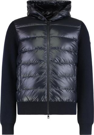 Moncler Heren, Jassen, Blauw, Maat: L Wol