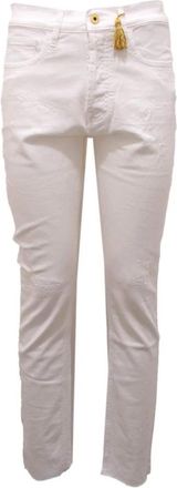 Cycle Ripped Stone Wash Denim Jeans - Dames - Slim Fit Jeans - Wit - W28 - Denim - Jeans