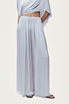 Nocturne Elasticated Wide-Leg Pants in Grey at Nordstrom, Size Large/x-Large
