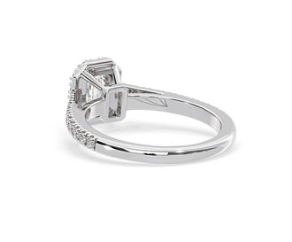 The Diamond Store Annabelle Lab Diamond Halo Engagement Ring in Platinum 1ct F/VS1
