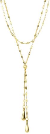 Tresorra 14K Yellow Gold Double Tear Drop Multi-Strand Necklace