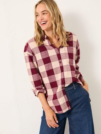 Fat Face FatFace Carolin Plum Purple Check Shirt