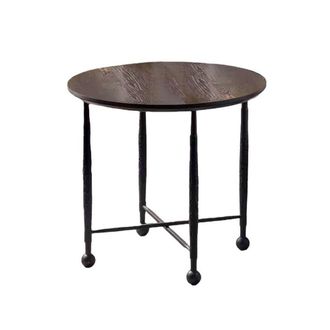 Mathi Design Mesa redonda S de madera negra D50