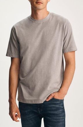 Mavi Pale Brown Slub Cotton Blend T-Shirt in Alloy at Nordstrom, Size X-Large