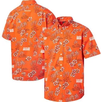 Reyn Spooner Mens Reyn Spooner Orange Cleveland Browns Kekai Button-Up Shirt at Nordstrom, Size X-Large