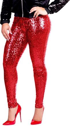 Generic Women Sequin Leggings Elasticated High Waist Glitter Leggings Plus Size Tummy Control Butt Lifting Sparkly Legging Ladies Stretch Skinny Sexy Yoga Pan