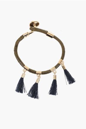Chlo&eacute; Rope Bracelet with Tassels and Golden Metal Details size S/M