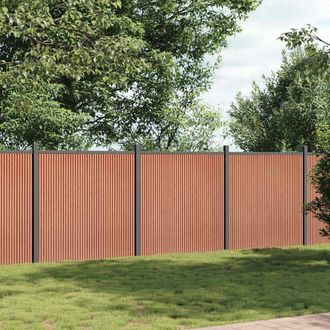 Berkfield Home Durable Fence Panel Brown 526x186 cm WPC
