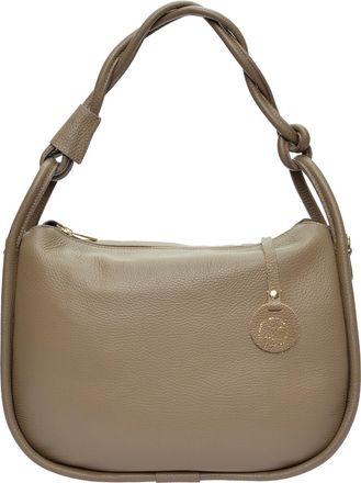 Luisa Vannini Beige Rundleer Tas