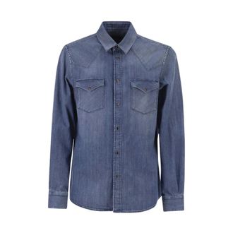 PESERICO Heren, Overhemden, Blauw, Maat: XL Denim
