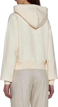 Jacquemus Womens Hoodie Gros Grain Beige Cotton Sweatshirts Sweater