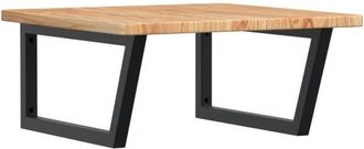 vidaXL Basin Shelf Wall Mounted Steel and Solid Wood Oak Vidaxl