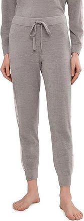 Barefoot Dreams CozyChic Ultra Lite(r) Heart Stripe Jogger Womens Clothing Dove Gray/Pink Sand : SM, Nylon/Viscose