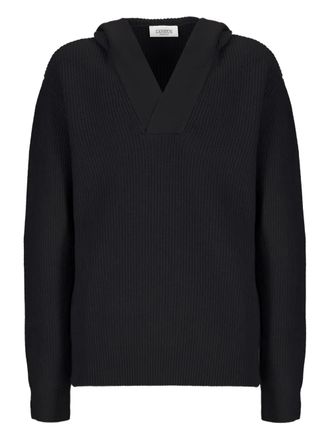 Laneus ribbed hoodie - men - Merino/Cashmere - 48 - 110 NERO/BLACK