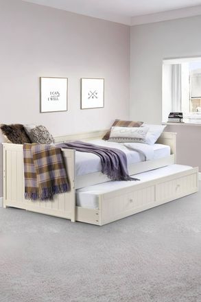 Julian Bowen Jessica Single Ivory Daybed with pull-out Trundle