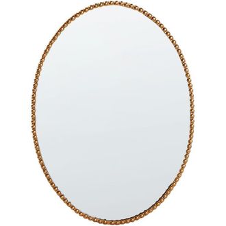 Beliani Specchio da parete con cornice in color oro 83x57 cm Ouvea