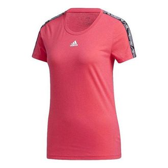 adidas (WMNS) adidas Essentials Tape T-Shirt Asia Sizing Pink Black GE1133