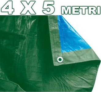 Trade Shop Trade Shop - Funda Coche Moto 4x5 Metros Polietileno Impermeable Verde Azul