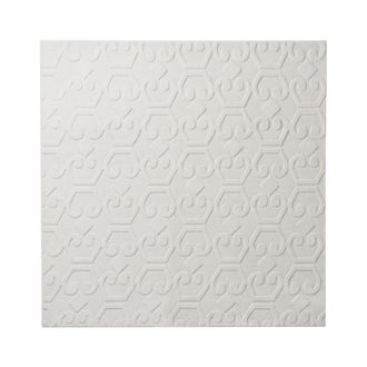 Beliani Alfombra Cuadrada Decorativa De Jacquard 160 Cm Blanco Crema Gannett