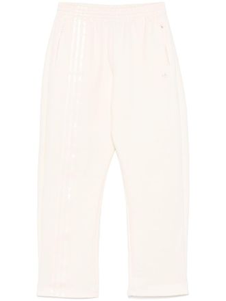 adidas 3-stripes track pants - women - Cotton/Recycled Polyester - S - White