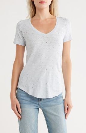 ATM Anthony Thomas Melillo Splatter Cotton Slub Jersey T-Shirt in Blue/multi at Nordstrom Rack, Size X-Small