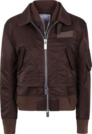 sacai Jacket Zippered Nylon Twill Blouson