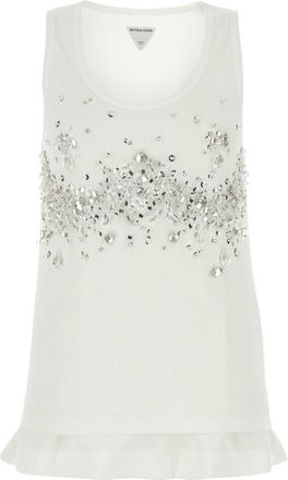 Bottega Veneta White Jersey Top