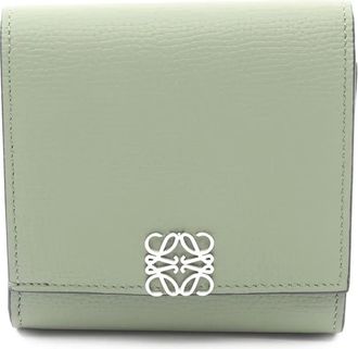 Loewe 2010s Anagram Compact Flap leather wallet - Green