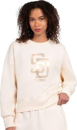 Starter Womens Starter Cream San Diego Padres Pastels Boxy Fleece Sweatshirt at Nordstrom, Size Large