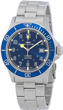 Glycine Combat Sub Automatic Blue Dial Mens Watch GL0077