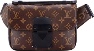 Louis Vuitton Brown Macassar Monogram Canvas S Lock Sling Bag (Authentic Pre- Loved)