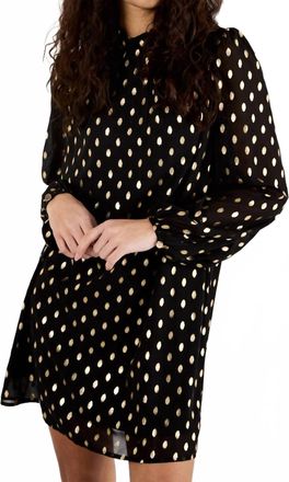 Apricot Foil Spot Shift Dress In Black