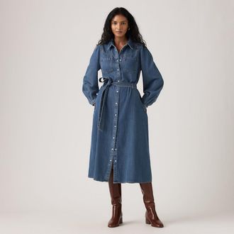 Levi's Midi-overhemdjurk met lange mouwen