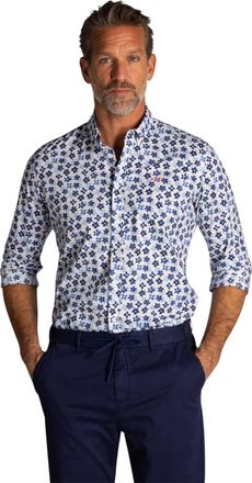 N-Z-A- NEW ZEALAND AUCKLAND Overhemd New Zealand bloemen print blauw