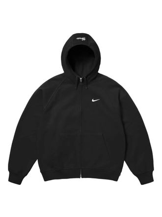 SUPREME x Nike SS25 - Black zip-up hoodie