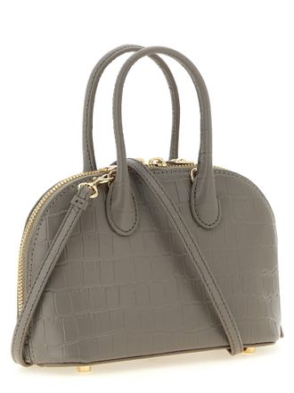 Self Portrait Womens Gray Cowhide Handbag Bag