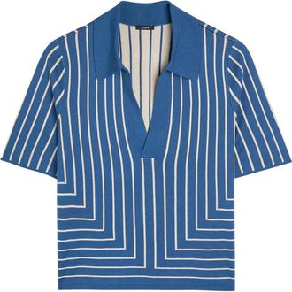 Joseph Canotta stile polo con motivo geometrico - Blu