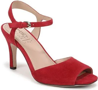 Naturalizer Autumn Ankle Strap Sandal in Heart Flame Suede at Nordstrom, Size 7.5