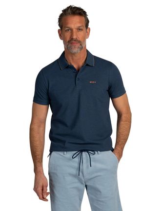 N-Z-A- NEW ZEALAND AUCKLAND Polo New Zealand donkerblauw 3 knoopjes