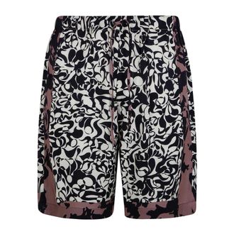 Dries Van Noten Pantaloncini con stampa a bordi a zig-zag - - Shorts - Uomo - Nero - M
